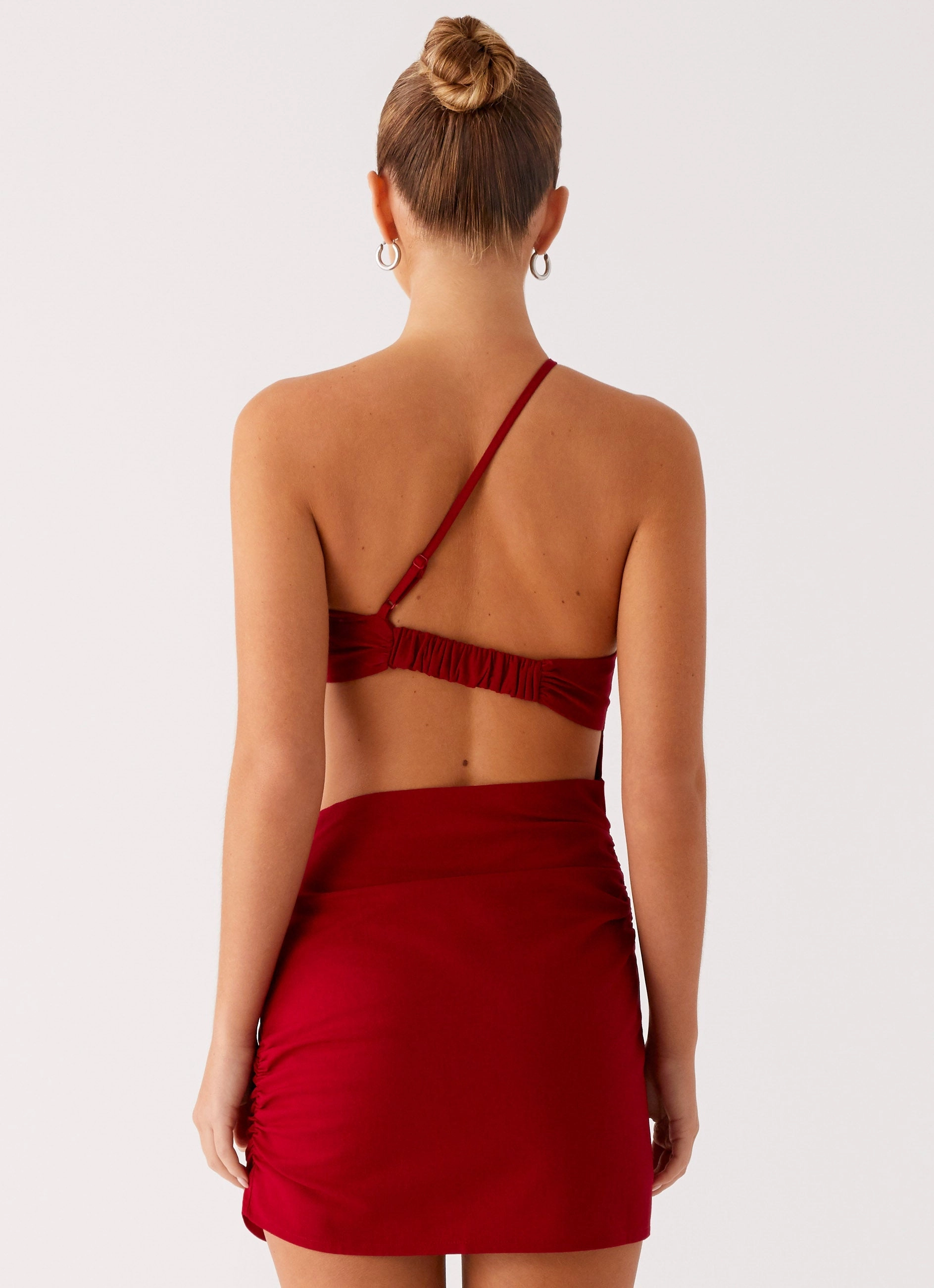 Gossip Mini Dress - Red Light Outfit Edgy Layers