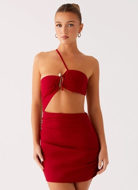 Light Fabrication Gossip Mini Dress - Red