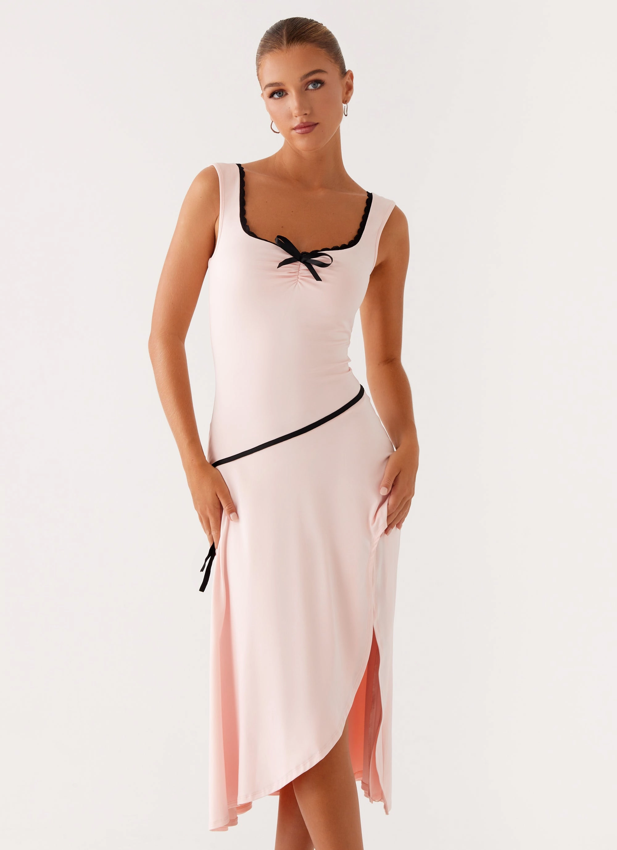 Smart and Polished Classic Touch Darlene Midi Dress - Pink