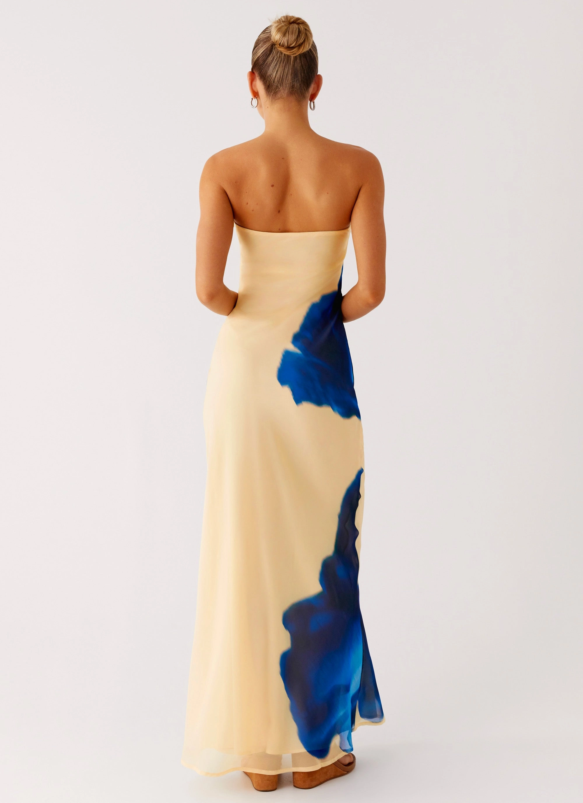 So You Say Strapless Maxi Dress - Heirloom Floral Unlined Look Evening-Wear