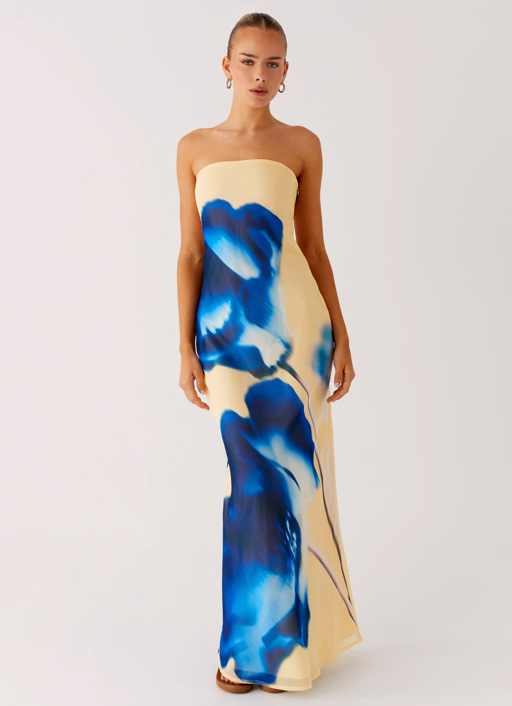 Timeless Trend So You Say Strapless Maxi Dress - Heirloom Floral