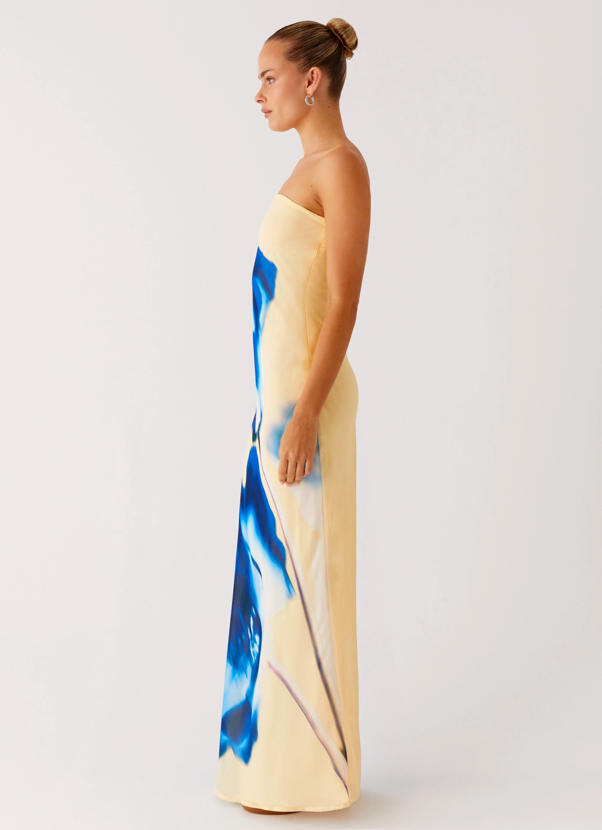 So You Say Strapless Maxi Dress - Heirloom Floral Feminine fit-and-flare silhouette Timeless Style Wear