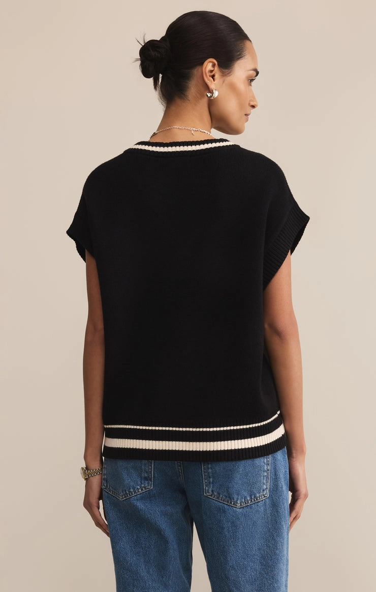 NonRestrictive Armholes Basic Long Sleeve FLETCHER SWEATER VEST