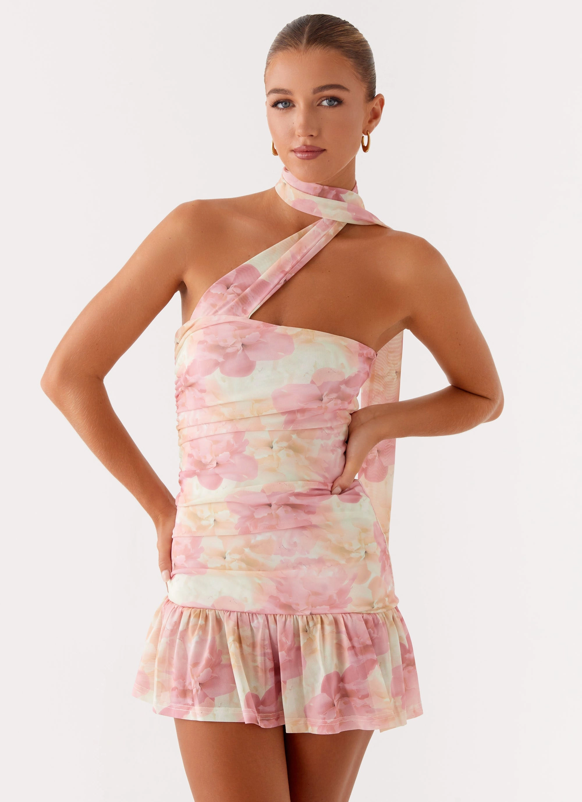 Soft Balance Fleur Mini Dress - Floral Print
