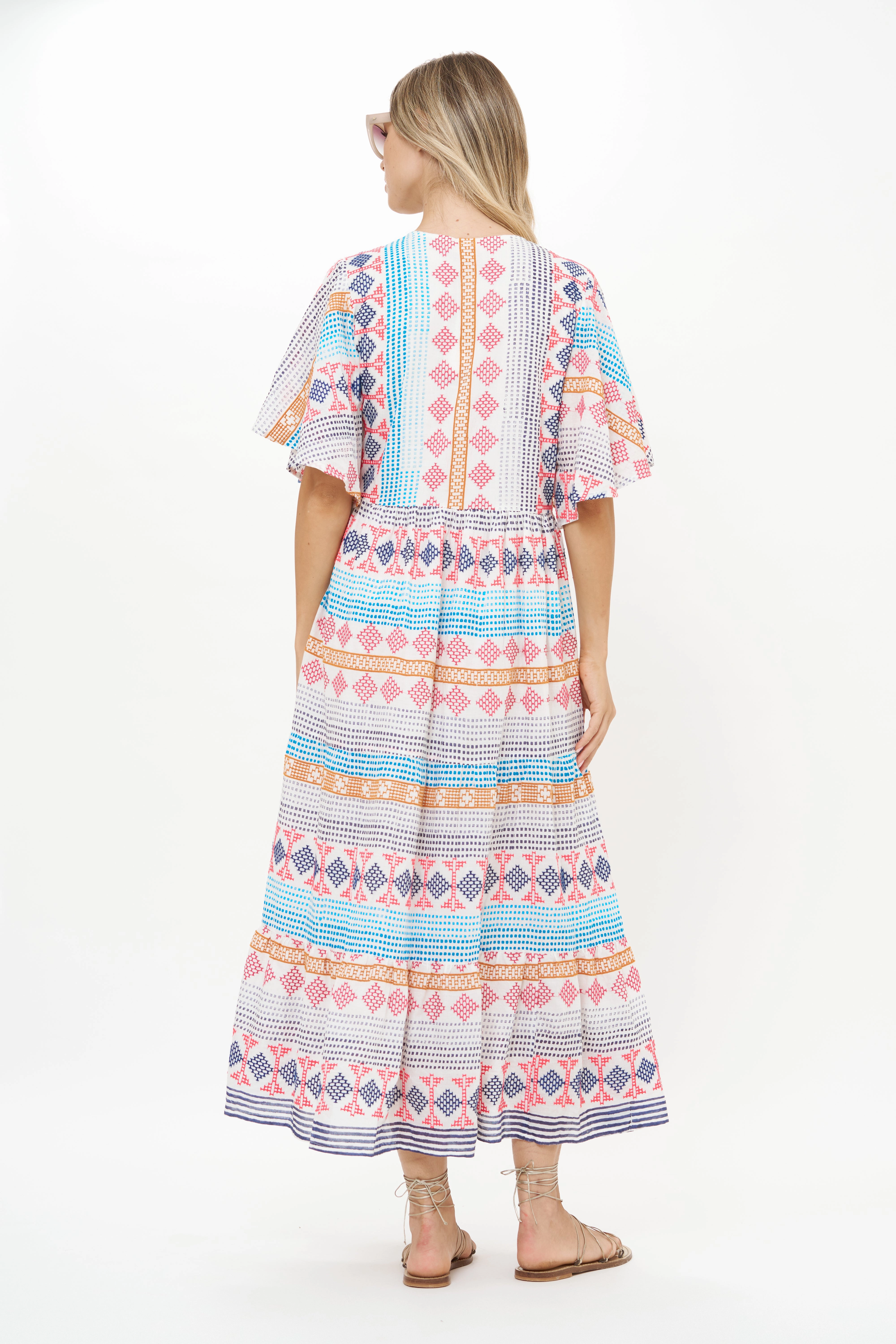 Flirty V-Neck Maxi Casablanca Multi Comfortable Wear Lightweight-Lining