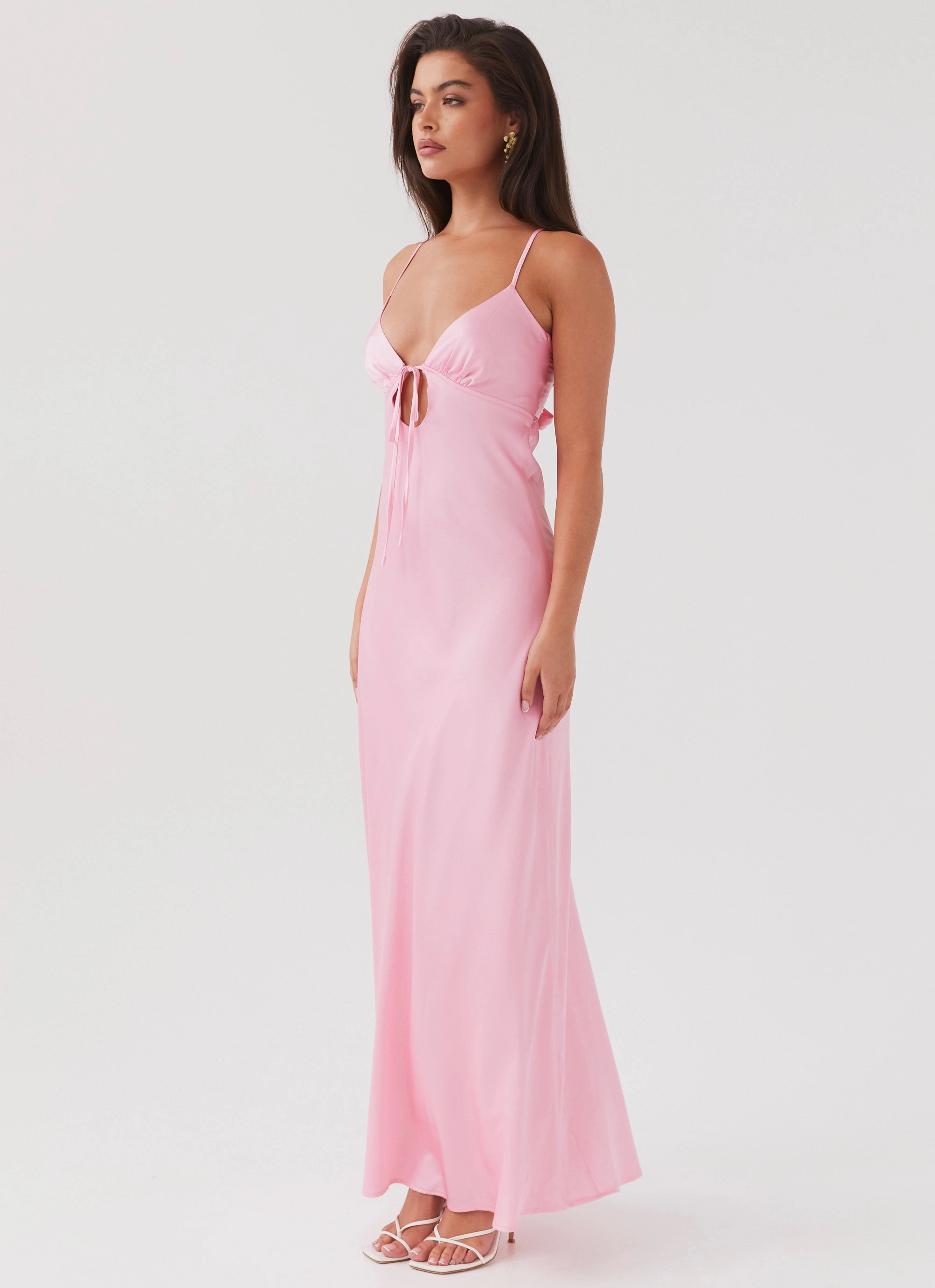 Flora Satin Maxi Dress - Candy Timeless Layering Tailored Layers