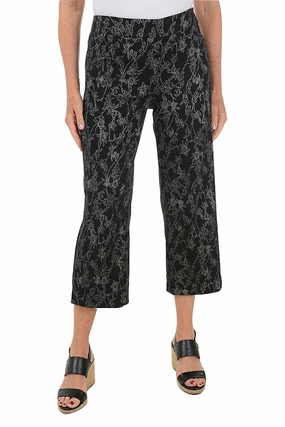 Floral Jacquard Wide Leg Crop Pant No Tag