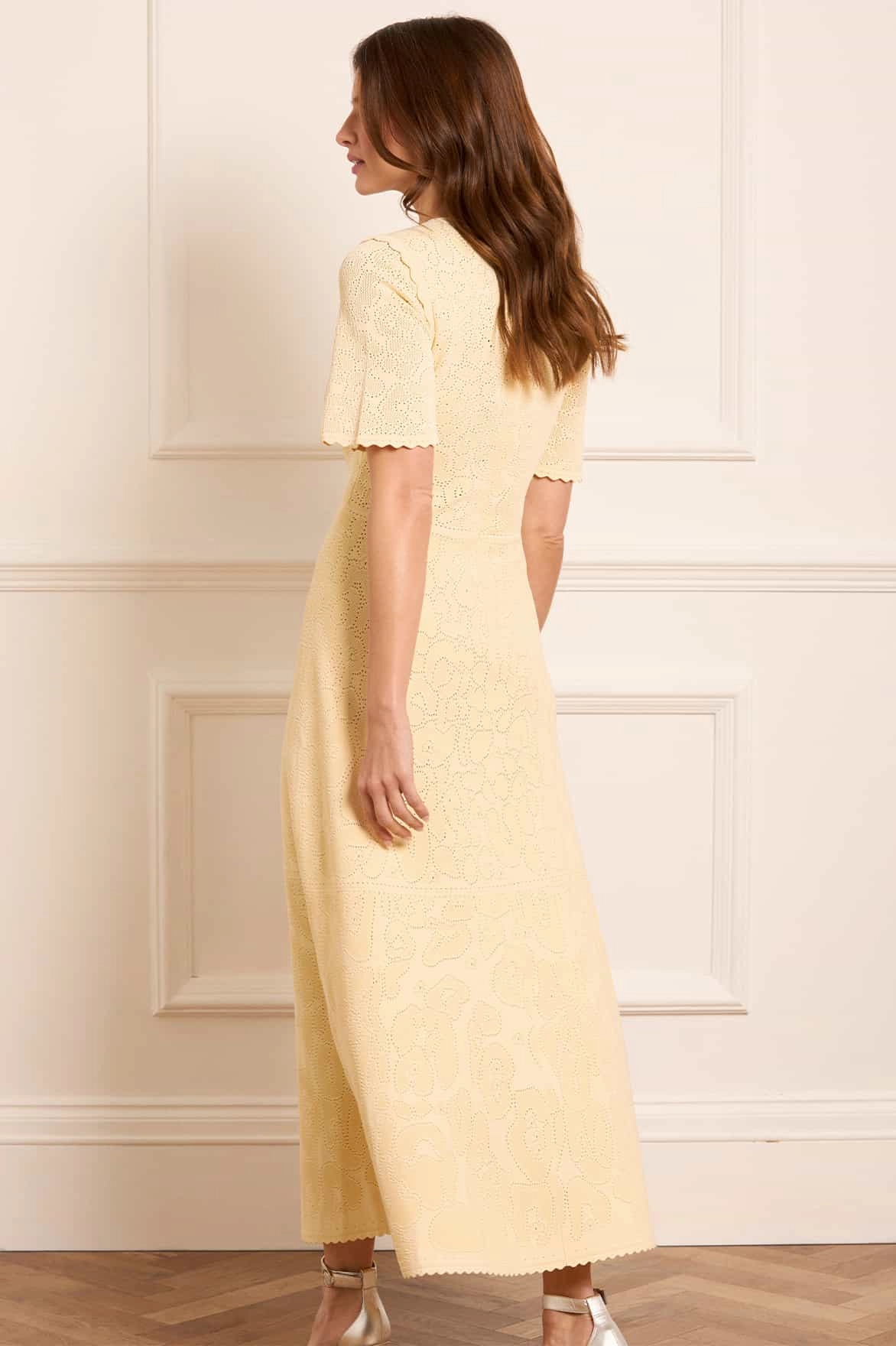 Hand-Wash Floral Pointelle Knit Gown