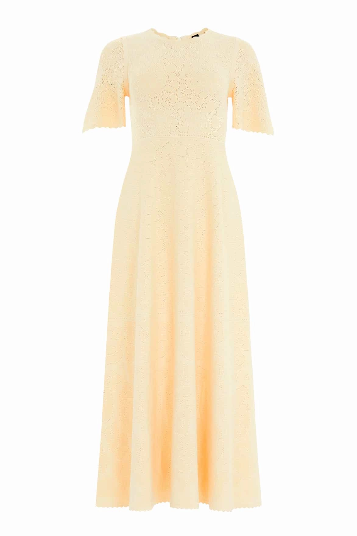 Floral Pointelle Knit Gown Peace Glow Lightweight-Structure