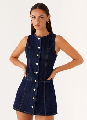 Dolton Mini Dress - Indigo All Gender Fit Smooth Vibes