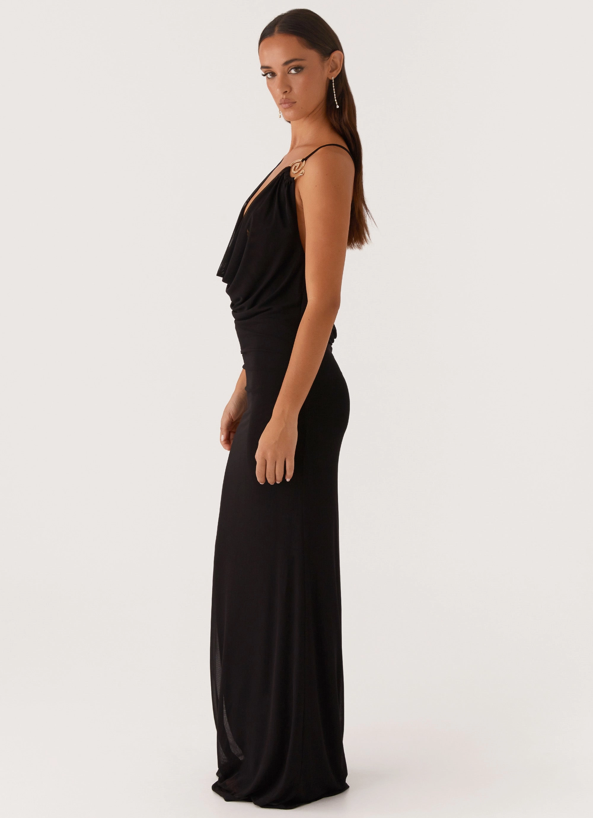 Game Player Maxi Dress - Black Easy Layering