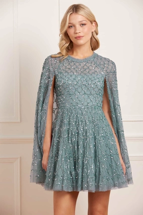 Simple Chic Heart Lattice Micro Mini Dress
