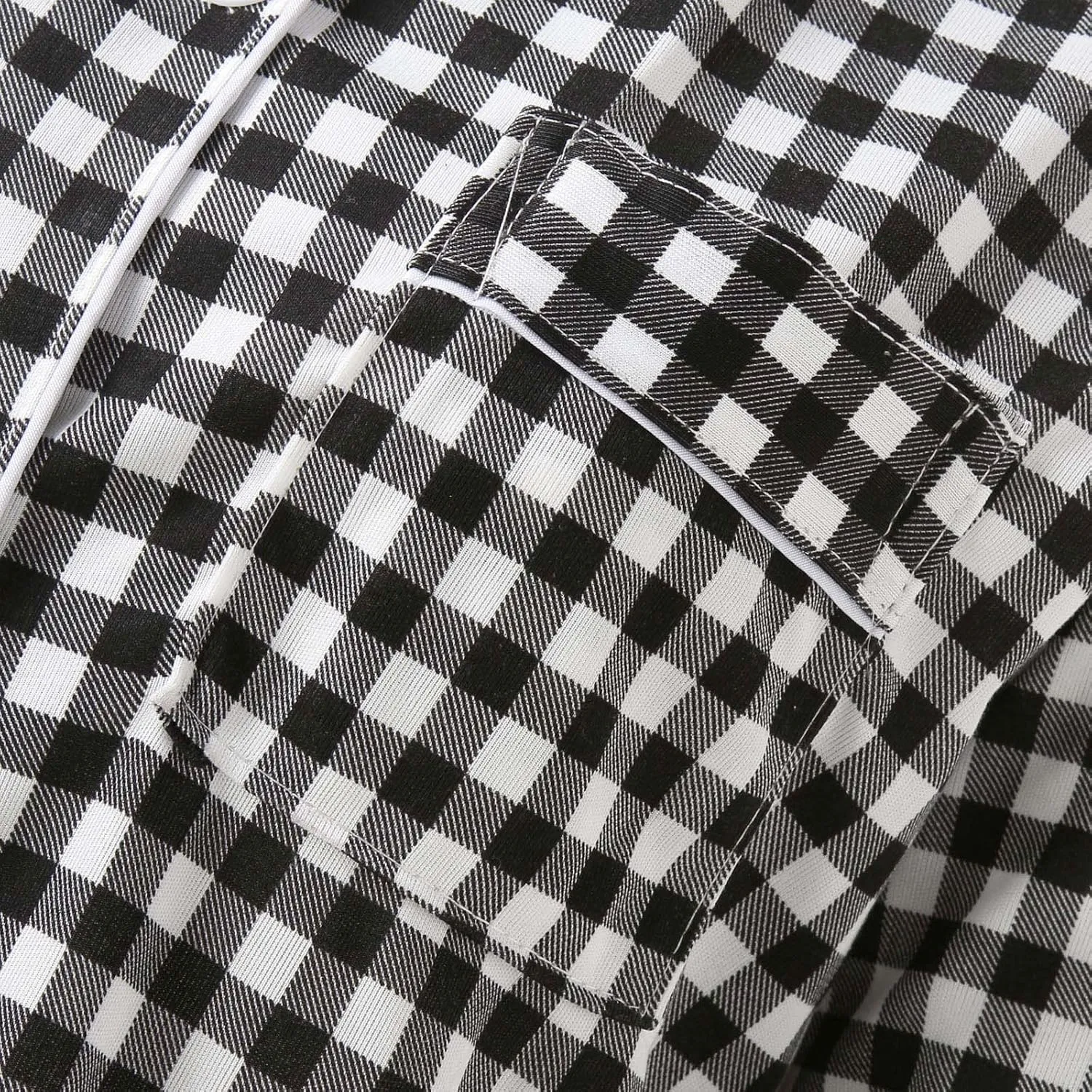 Fluffy Pajamas Set for Women Women Casual Lapel Button Plaid Print Two Long Sleeve Pajamas Pajamas Suit Lounge Sets
