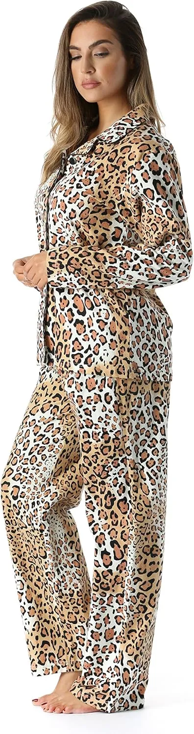 #followme Printed Flannel Button Front PJ Pant Set