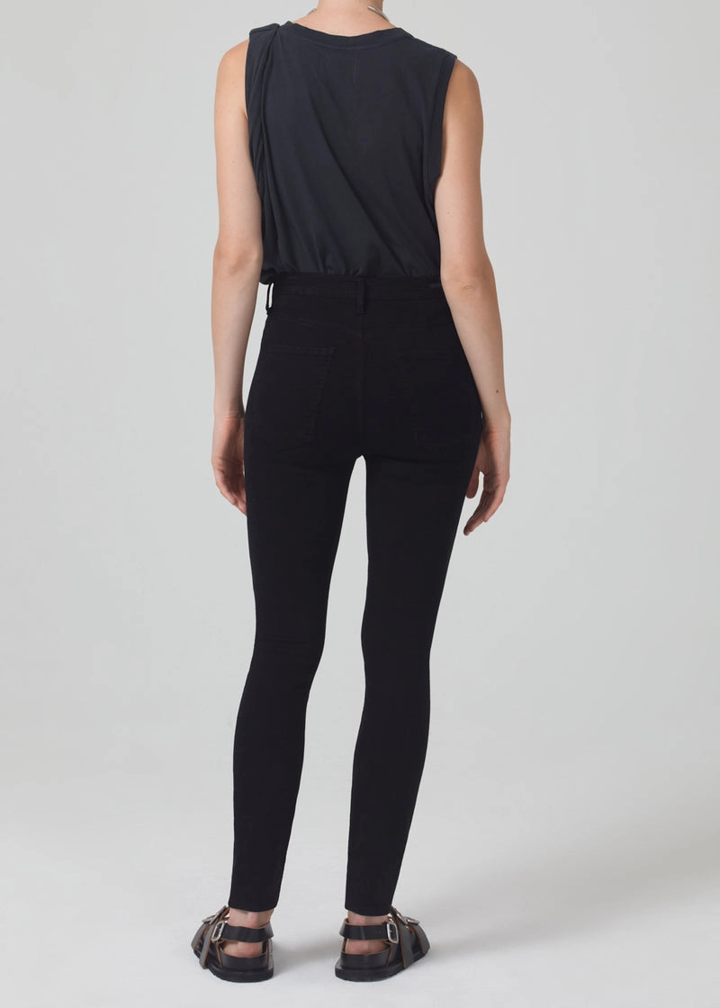 Street Essential Chrissy High Rise Skinny in Plush Black