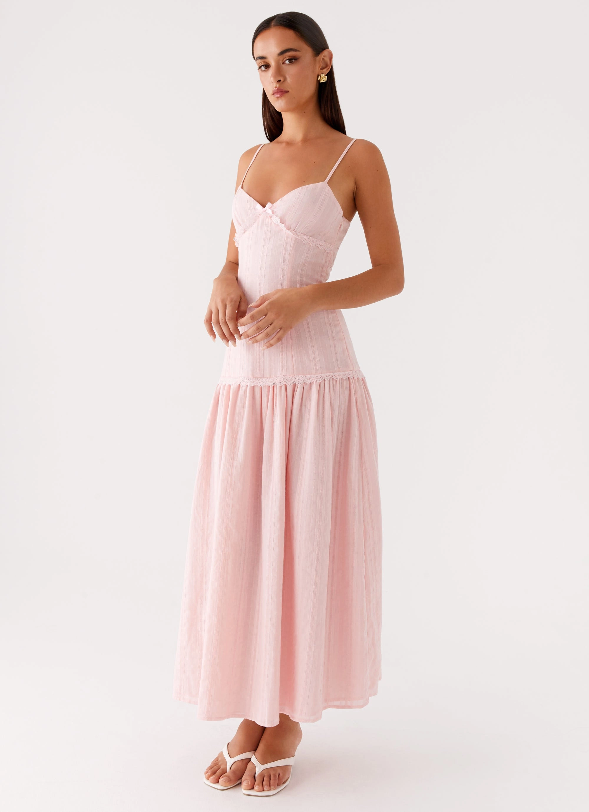 Abstract Pattern Tie-dye Found You Midi Dress - Pink