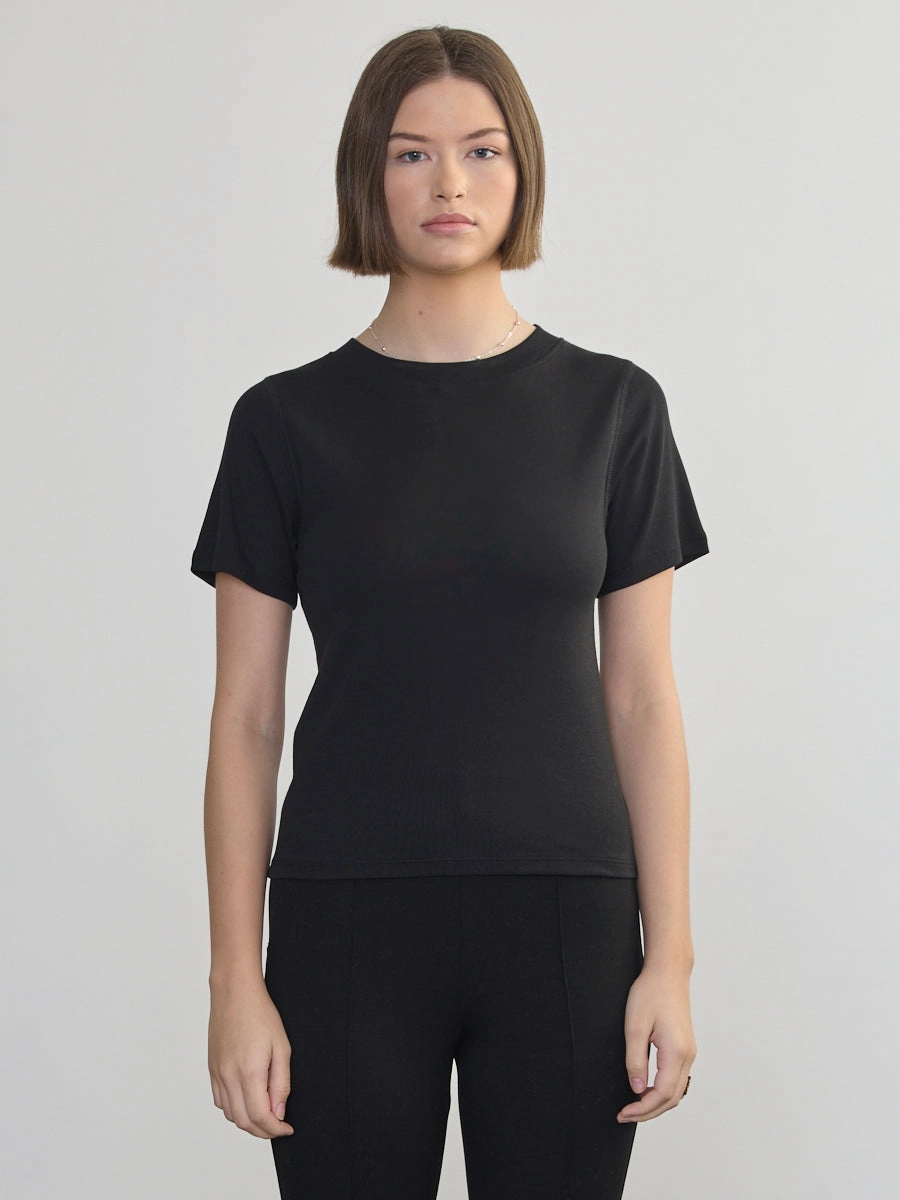 SHORT SLEEVE RIB TEE AdaptiveFitFabric StaticResistantFabric