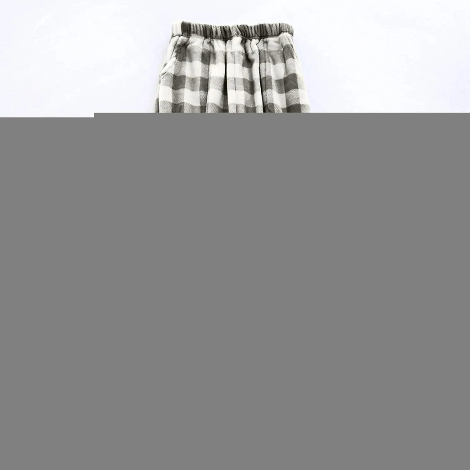 FQZWONG Pajama Pants Women Lounge Wide Leg Flannel Pants Comfy Fuzzy Pj Pants Baggy Elastic Waist Trousers Pants with Pockets
