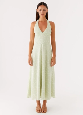 Francesca Midi Dress - Sage Soft Silhouette Stylish Waistband Design