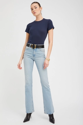 Franoise Micro Flare Denim Athletic Fit Relaxed Lines