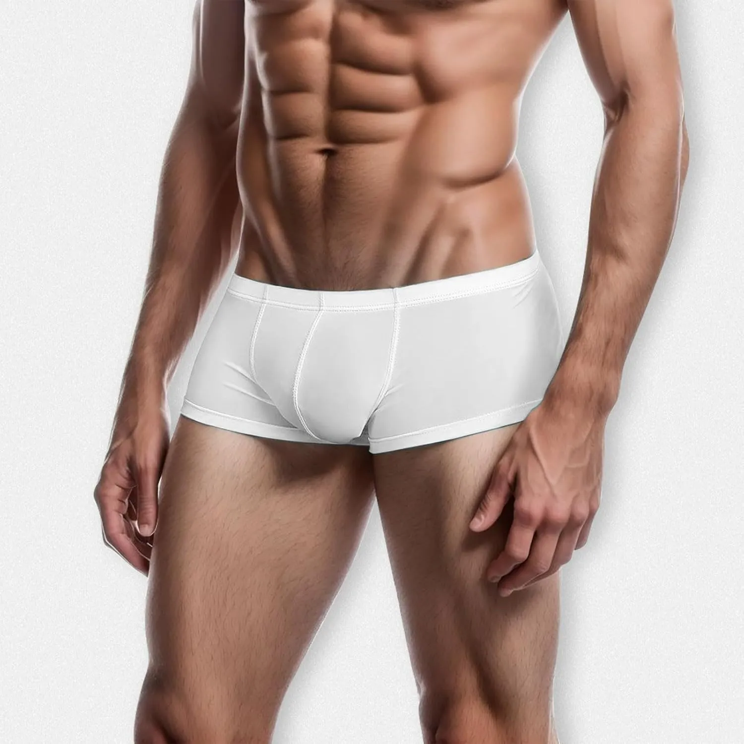 Franterd Boxer Briefs Underwear for Men Low Rise Sport Elastic Bikini Panties Mens Soft Stretch Seamless Briefs