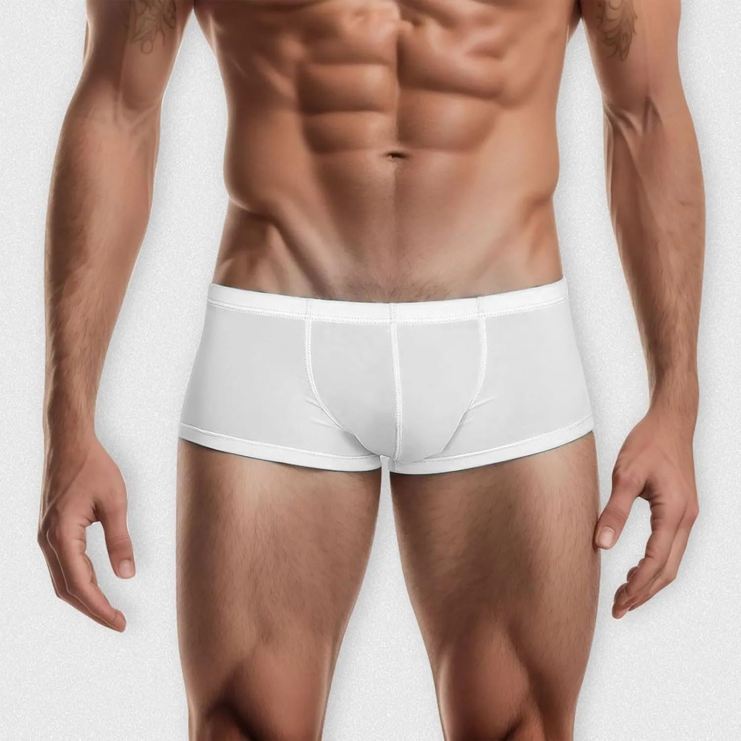 Franterd Boxer Briefs Underwear for Men Low Rise Sport Elastic Bikini Panties Mens Soft Stretch Seamless Briefs