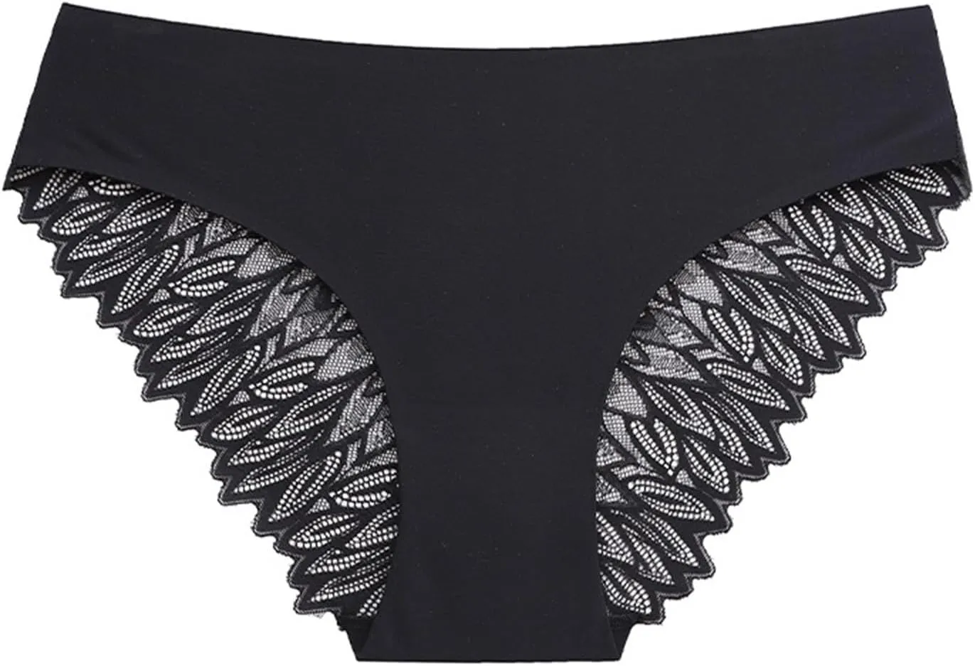 Franterd Cheeky Underwear for Women Lace No Show Bikini Briefs Soft Stretch Seamless Panties Sexy No Show Hipster Thongs