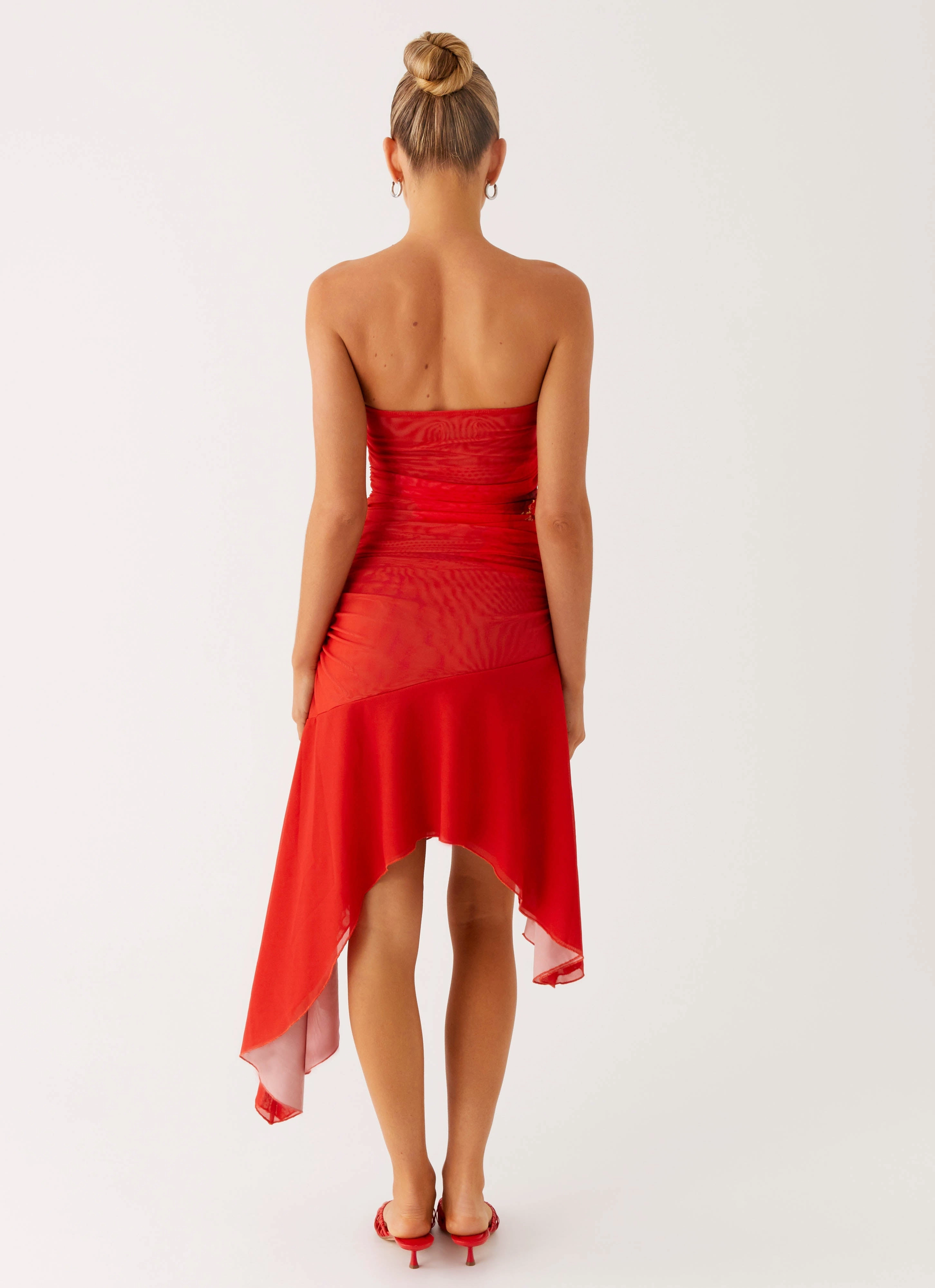 Layering Piece Think About It Midi Dress - Fire Red