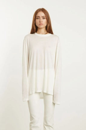 White Long Sleeve Oversized Tee LongSleeve