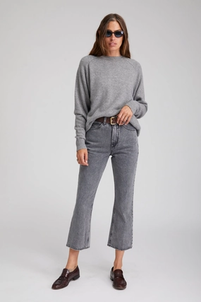 Frida Crop Flare Denim Recycled Polyester Fabric DurableCollarStays