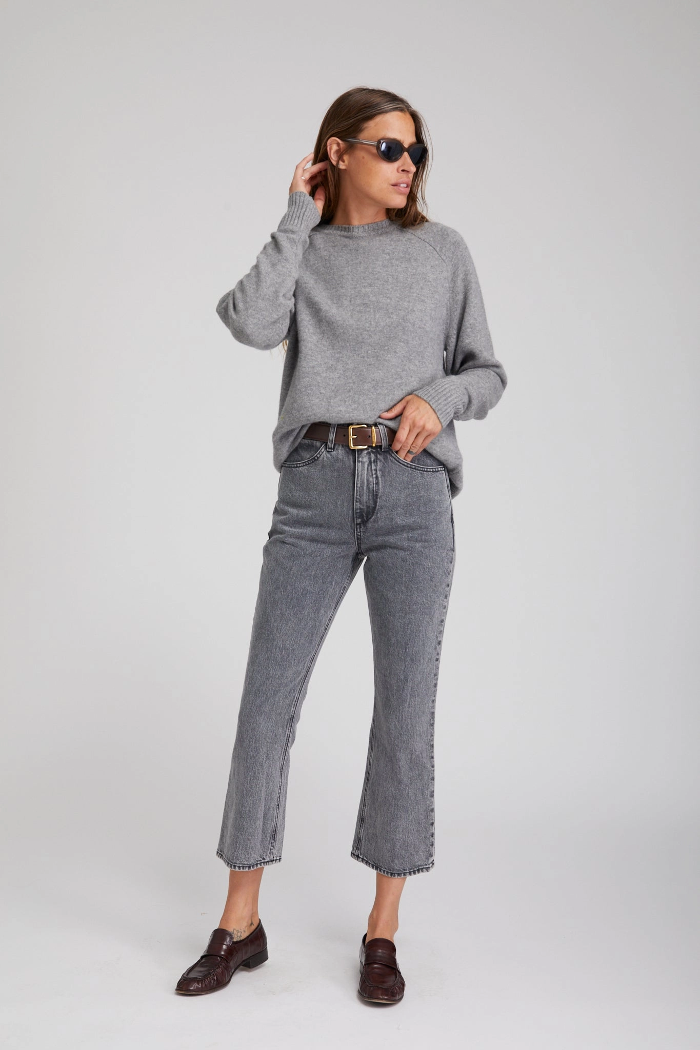Frida Crop Flare Denim AntiStatic Coating