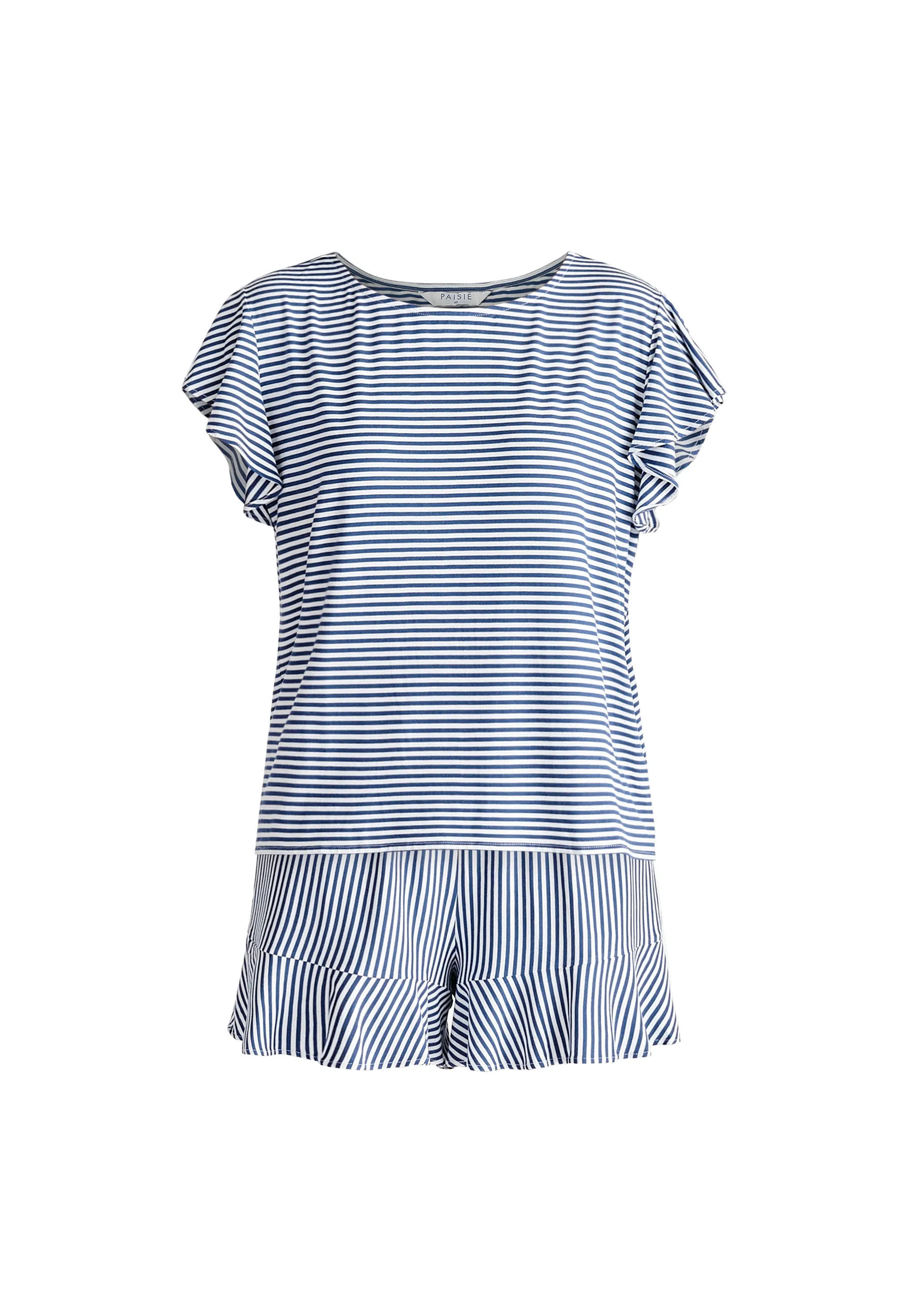 Frill Pyjama T-Shirt Set with Matching Overnight Pouch