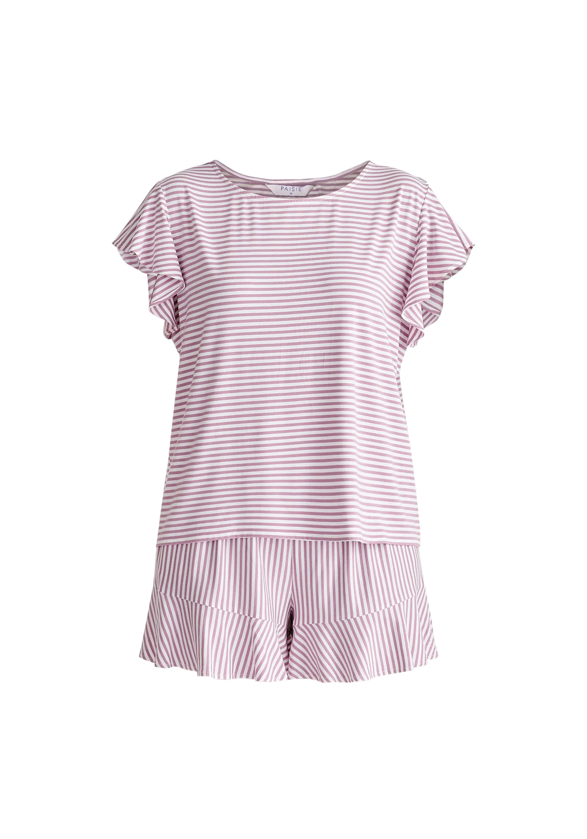 Frill Pyjama T-Shirt Set with Matching Overnight Pouch