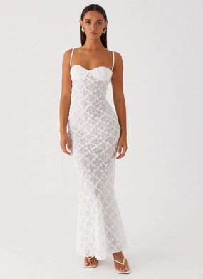 That Girl Maxi Dress - White Easy Texture Easy Fit