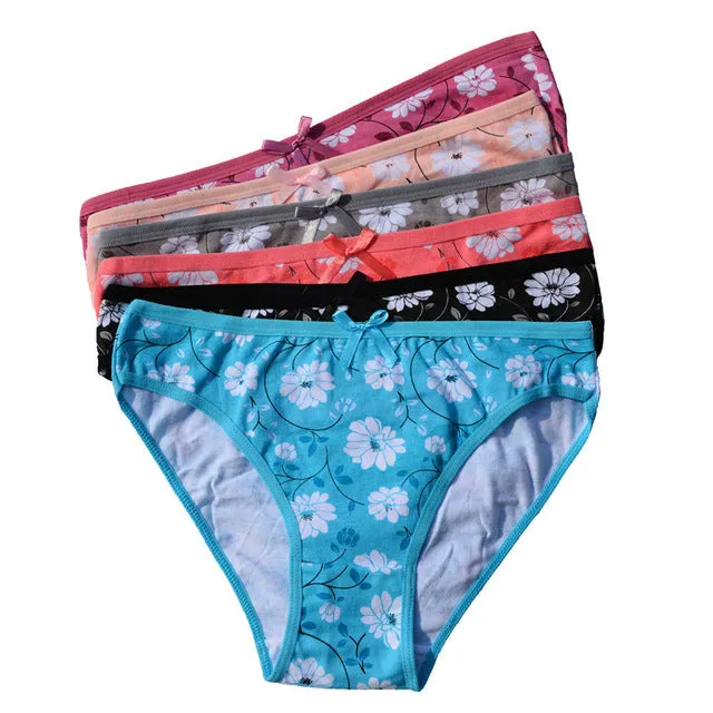 FUNCILAC Women's Panties Everyday Style Cotton Woman Underwear Briefs Lingerie Knickers For Women Ladies (5pcs/lot) SIZE M L XL