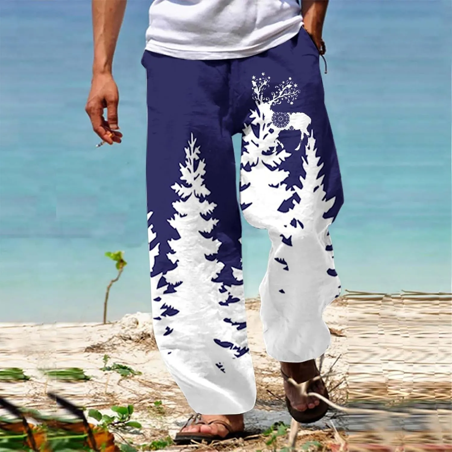 Funny Christmas Pajamas Trousers Men's Christmas Christmas Tree 3D Printed Casual Pants Pajama Pants Men Express