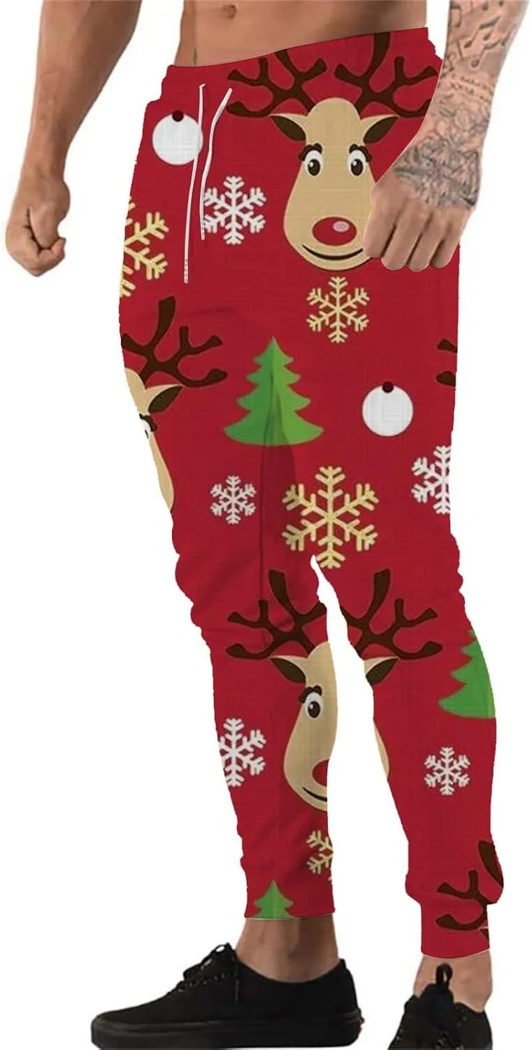 Funny Christmas Pajamas Trousers Men's Christmas Christmas Tree 3D Printed Casual Pants Pajama Pants Men Express