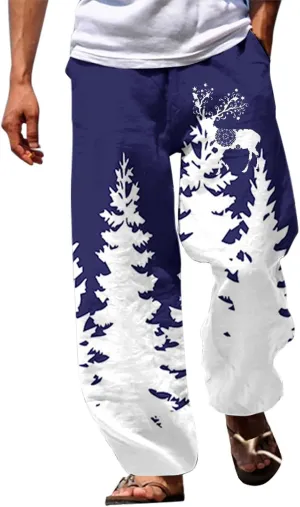 Funny Christmas Pajamas Trousers Men's Christmas Christmas Tree 3D Printed Casual Pants Pajama Pants Men Express