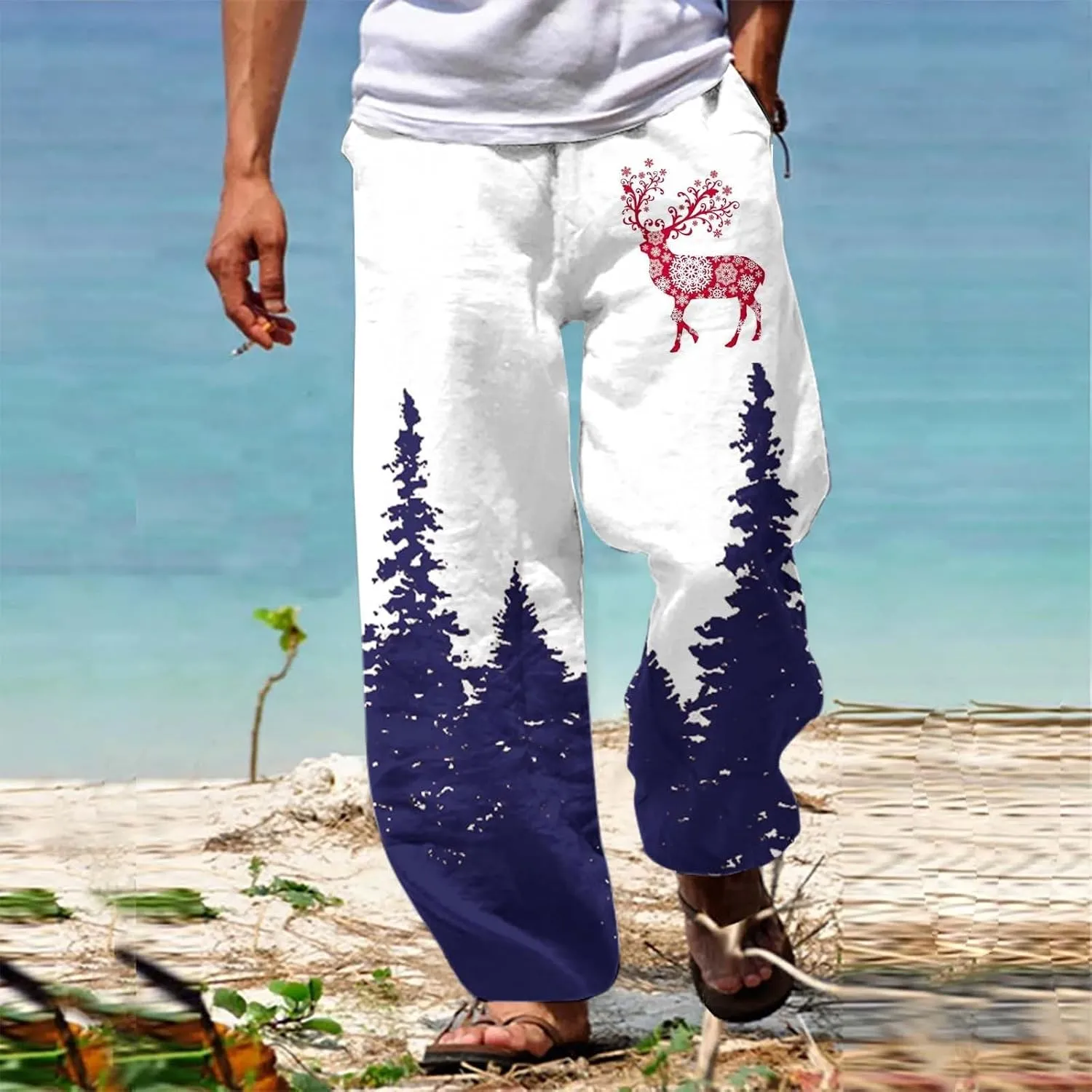 Funny Christmas Pajamas Trousers Men's Christmas Christmas Tree 3D Printed Casual Pants Pajama Pants Men Express