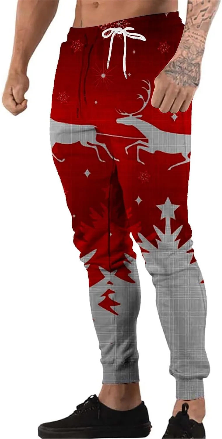 Funny Christmas Pajamas Trousers Men's Christmas Christmas Tree 3D Printed Casual Pants Pajama Pants Men Express