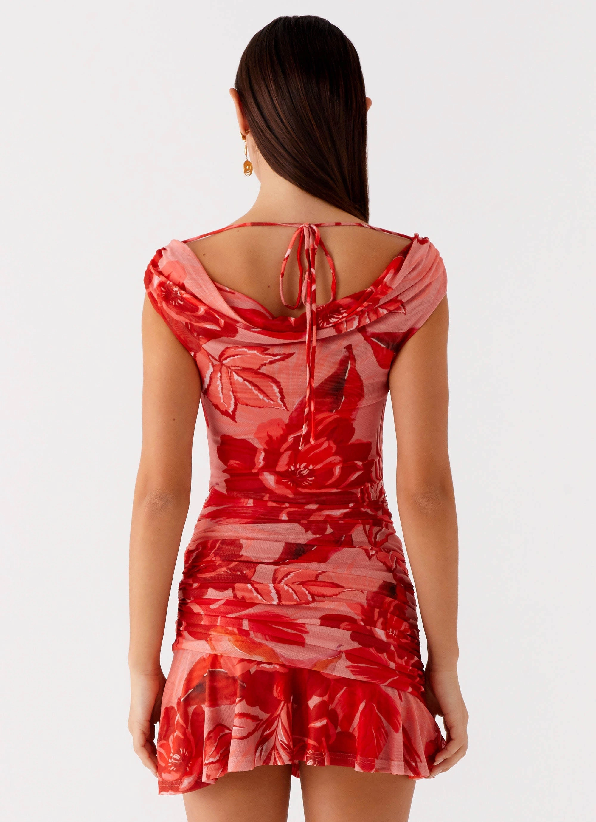 Cait Mini Dress - Sicily Sunsets Print Smooth Feel