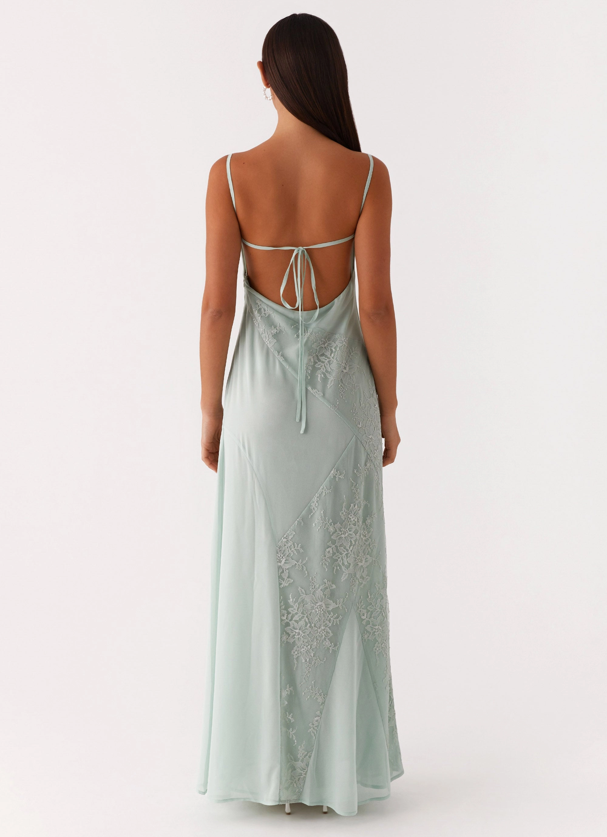 EcoFriendlyDye Feminine empire waist dress Gabriana Maxi Dress - Sage