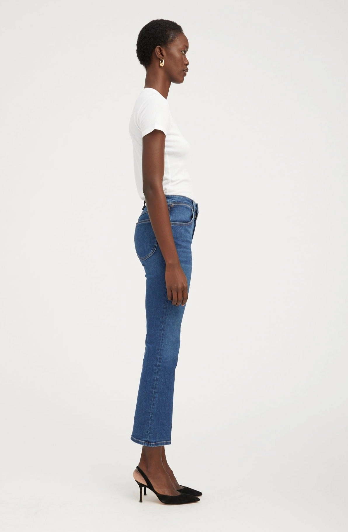 Gabrielle Ankle Flare Denim Hypoallergenic Fiber LowProfileDesign