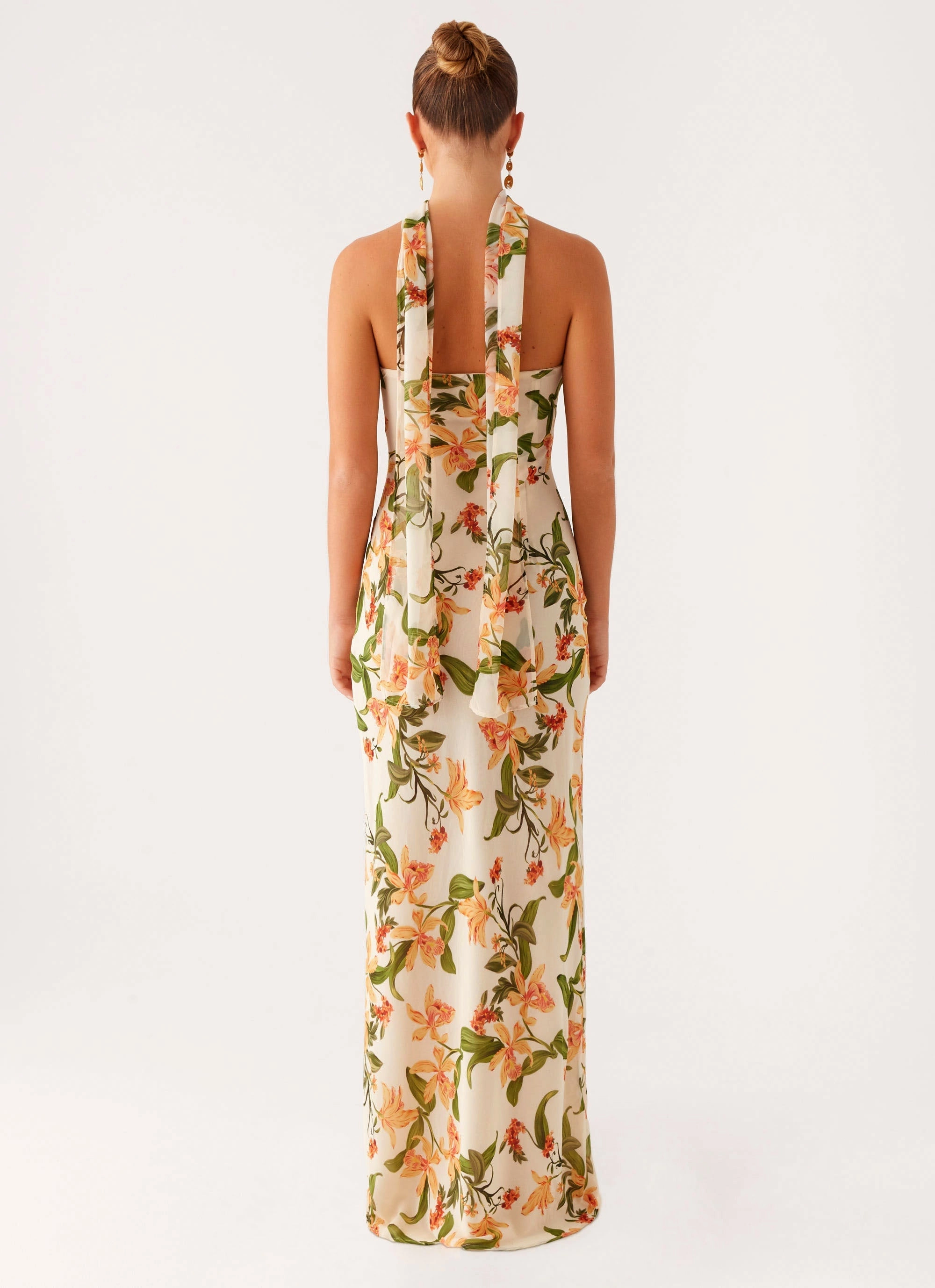 Gali Strapless Maxi Dress - Floral Print Feminine flowing piece Soft-touch daywear