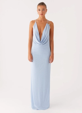 Natural Form Perfect For Any Occasion Game Player Maxi Dress - Blue