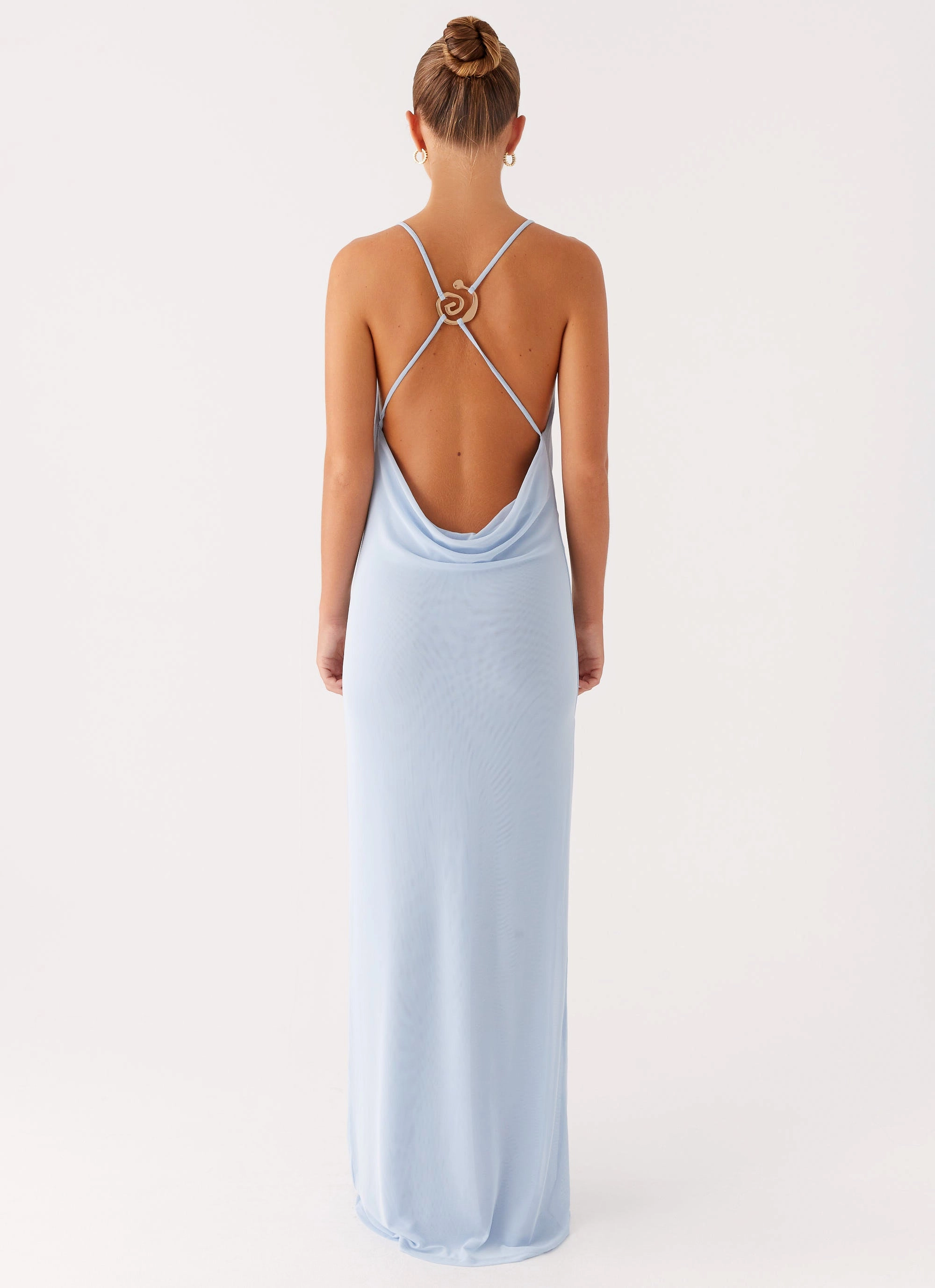 Game Player Maxi Dress - Blue Chic formal attire Sharp Mood