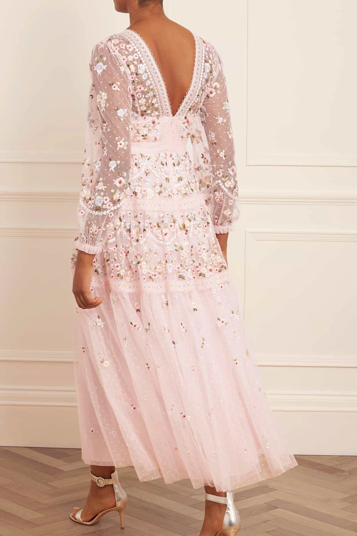 Garland Ribbon Ankle Gown Casual Elegance
