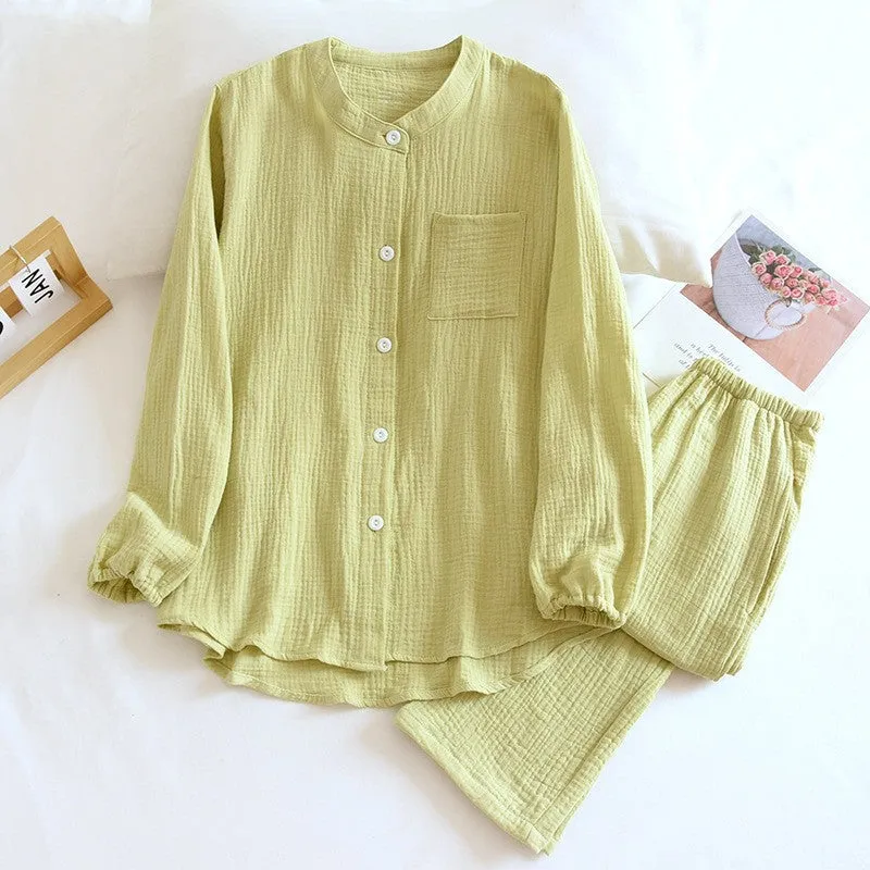 Gauze Crepe Cotton Pajamas