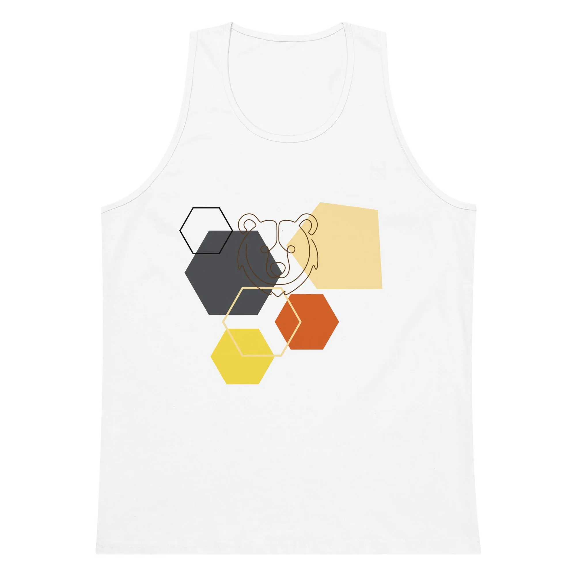 Gay Pride Bear Shapes tank top