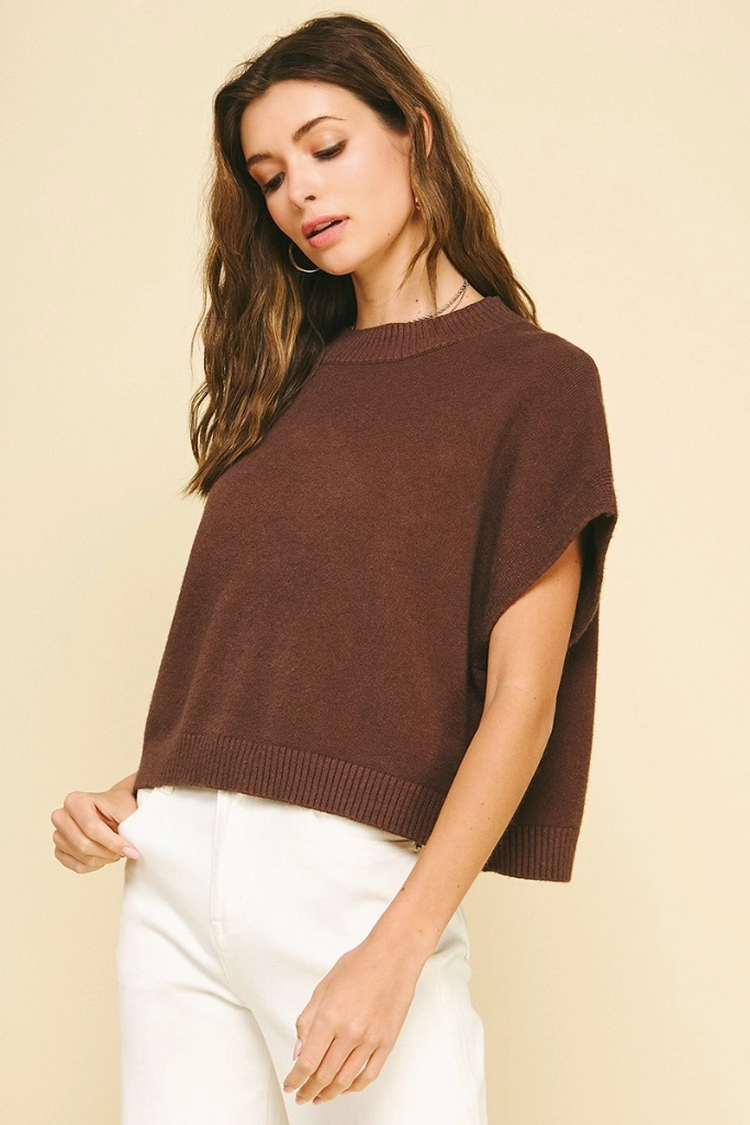 Genevieve Cap Sleeve Sweater Soft touch finish Quick Dry Performance